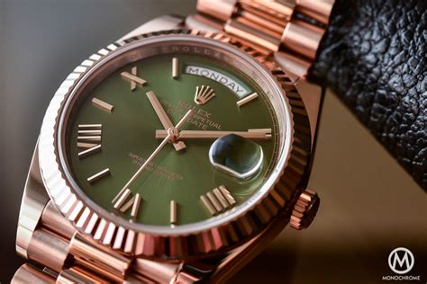 rolex green mint dial|green dial rolex president name.